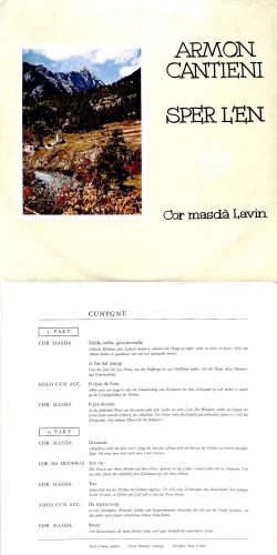 CD-Kopie von Vinyl: Armon Cantieni - Cor masda Lavin - Sper l'En