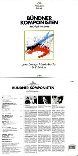 CD-Kopie von Vinyl: Juon, Derungs, Brüesch, Barblan, Dolf, Schütter - Bündner Komponisten
