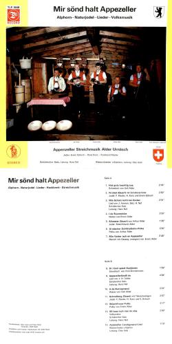 CD-Kopie von Vinyl: Appenzeller Streichmusik Alder mit Gästen - Mir sönd halt Appezeller