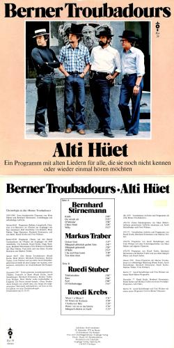 CD-Kopie von Vinyl: Berner Troubadours - Alti Hüet