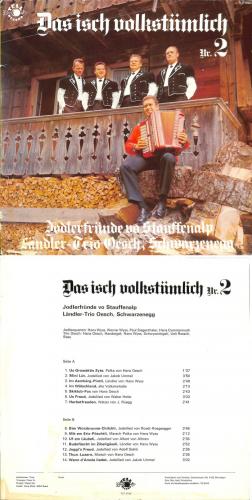 CD-Kopie von Vinyl: Jodlerfründe vo Stauffenalp + Trio Oesch - Nr. 2