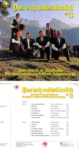 CD-Kopie von Vinyl: Jodlerfründe vo Stauffenalp + Trio Oesch - Nr. 3