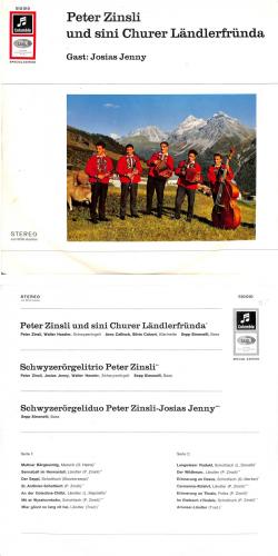 CD-Kopie von Vinyl: Peter Zinsli und sini Churer Ländlerfründa - Gast Josias Jenny