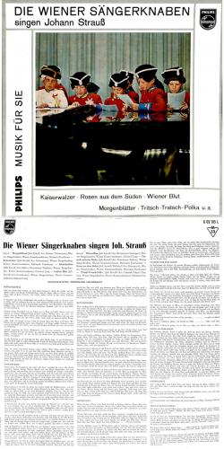 CD-Kopie von Vinyl: Die Wiener Sängerknaben singen Johann Strauss - Ltg Ferdinand Grossmann