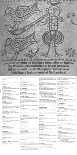 CD-Kopie von Vinyl: Die Volksinstrumente der Schweiz - 1980 - 2 CDs