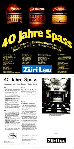 CD-Kopie von Vinyl: 40 Jahre Spass - Rudolf-Bernhard-Theater Doppelalbum
