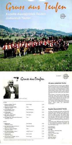 CD-Kopie von Vinyl: Kapelle Alpsteinblick, Jodlerklub Teufen - Gruss aus Teufen - 1979