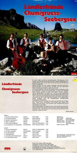 CD-Kopie von Vinyl: Ländlerfründe Chumigruess-Seebergsee - 1987
