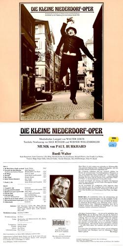 CD-Kopie von Vinyl: Die kleine Niederdorfoper - Original mit Ruedi Walter, Margrit Rainer usw. - 1978 Corso-Theater
