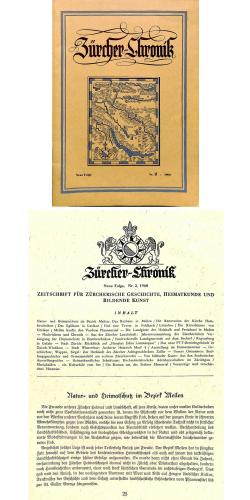 Occ. Zeitschrift Zürcher-Chronik - 1960 - 50 Seiten - s/w