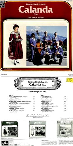 CD-Kopie von Vinyl: Bündner Ländlerkapelle Calanda Chur - Mit Dampf voraus - 1980
