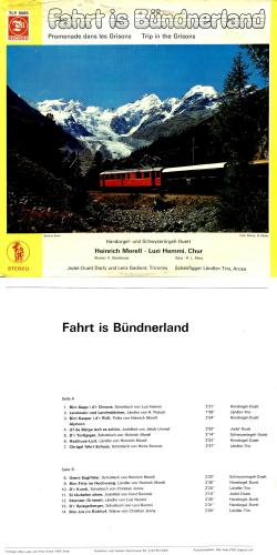 CD-Kopie von Vinyl: Heinrich Morell-Luzi Hemmi - Fahrt ins Bündnerland