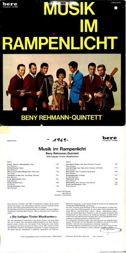 CD-Kopie von Vinyl: Beny Rehmann Quintett - Musik im Rampenlicht - 1969