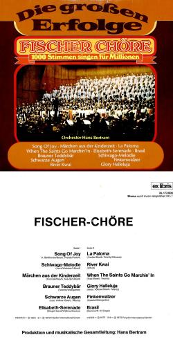 CD-Kopie von Vinyl: Fischer-Chöre - Die grossen Erfolge - 1973