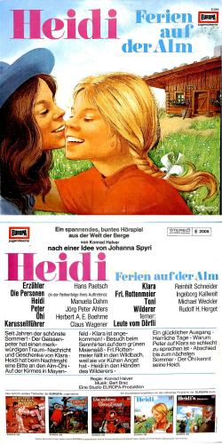 CD-Kopie von Vinyl: Heidi Ferien auf der Alm - Hochdeutsch
