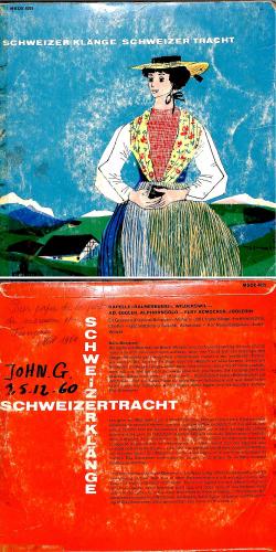 CD-Kopie von Vinyl EP: Kapelle Balmerbuebe Wilderswil, Ad.Eggler, Elsy Schmocker - 1960