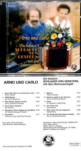 CD Arno und Carlo - Schlager von Gestern - 1985
