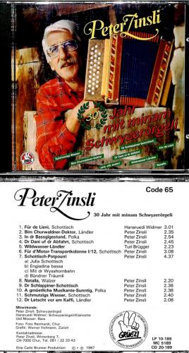 CD 30 Jahr mit minam Schwyzerörgeli - Peter Zinsli