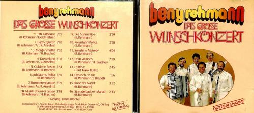 CD Beny Rehmann Show Orchester - Das grosse Wunschkonzert - 1986