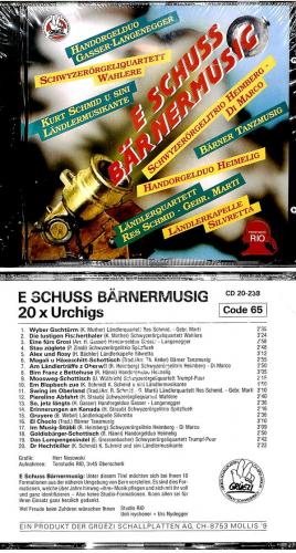 CD 20x Urchigs - E Schuss Bärnermusig - Res Schmid, Gebr. Marti u.a.