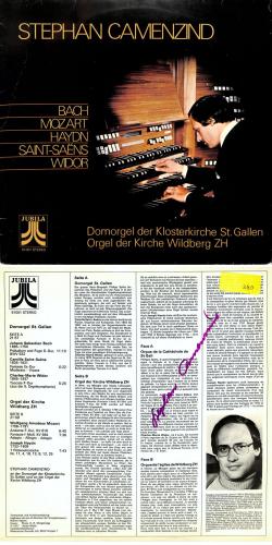 CD-Kopie Vinyl: Stephan Camenzind - Domorgel Klosterkirche St.Gallen, Kirche Wildberg ZH - 1977