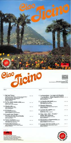 CD-Kopie Vinyl: Ciao Ticino - diverse