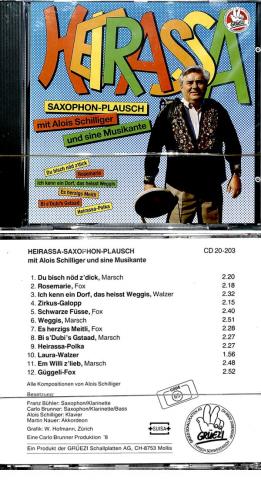 CD Heirassa-Saxophon-Plausch mit Alois Schilliger und sine Musikante