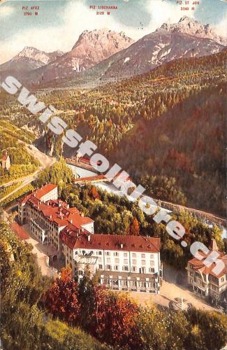 Postkarte: Kurhaus Tarasp mit Blick auf Vulpera GR