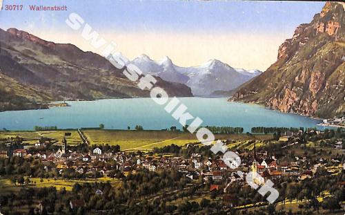 Postkarte: Wallenstadt - Walenstadt SG