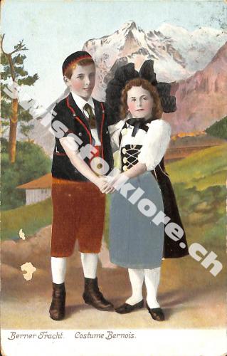 Postkarte: Tracht Bern - 1914