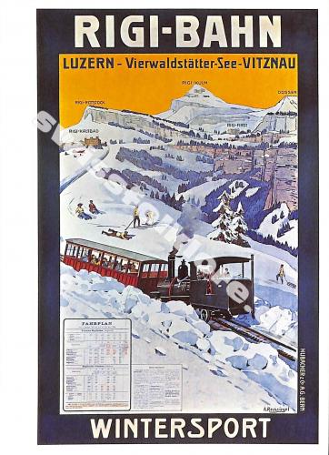 Postkarte: Luzern - Rigi-Bahn Vierwaldstätter-See-Vitznau