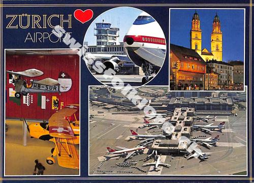 Postkarte: Zürich Airport - Flughafen Zürich