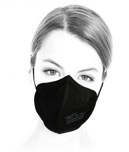 Schutzmaske für das Gesicht KN95 / FFP2 in schwarz, 10 Stk - speziell für die Frau