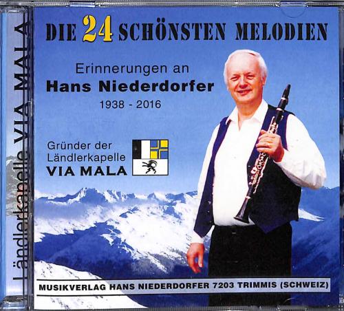 CD Die 24 schönsten Melodien - Hans Niederdorfer (Kapelle Via Mala)