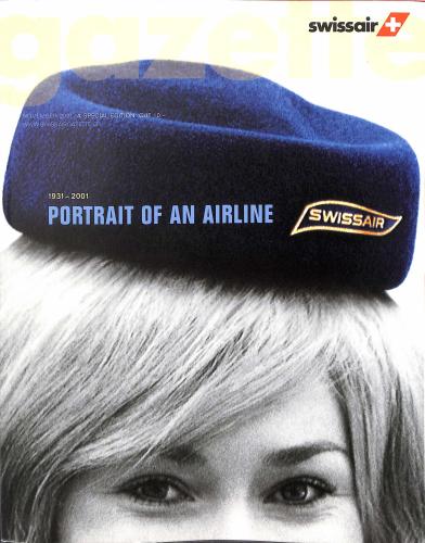 Zeitschrift gazette swissair - Special Edition Nov. 2001 mit Portrait der Airline